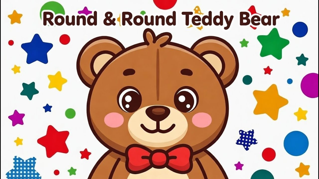 Round & Round Teddy Bear Nursery Rhyme 🌸🐰 || Jingle Garden Dance Song 🌸🐰| Kids Action Song