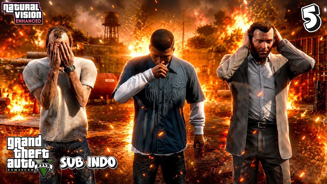 #5 MISI ICONIC!😂 - Tamatin GTA 5 Versi Nyata Bhs INDO! Grand Theft Auto V Enhanced