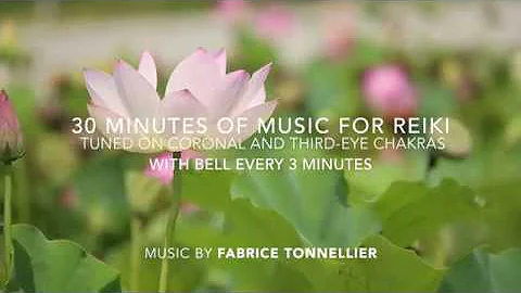 30 min of Reiki music tuned on coronal and third-eye chakras - bell every 3 min - Fabrice Tonnellier