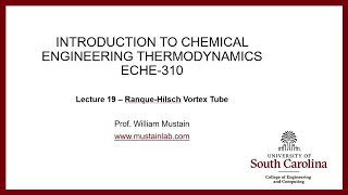 ECHE 310 - Lecture 19 - Ranque Hilsch Vortex Tube