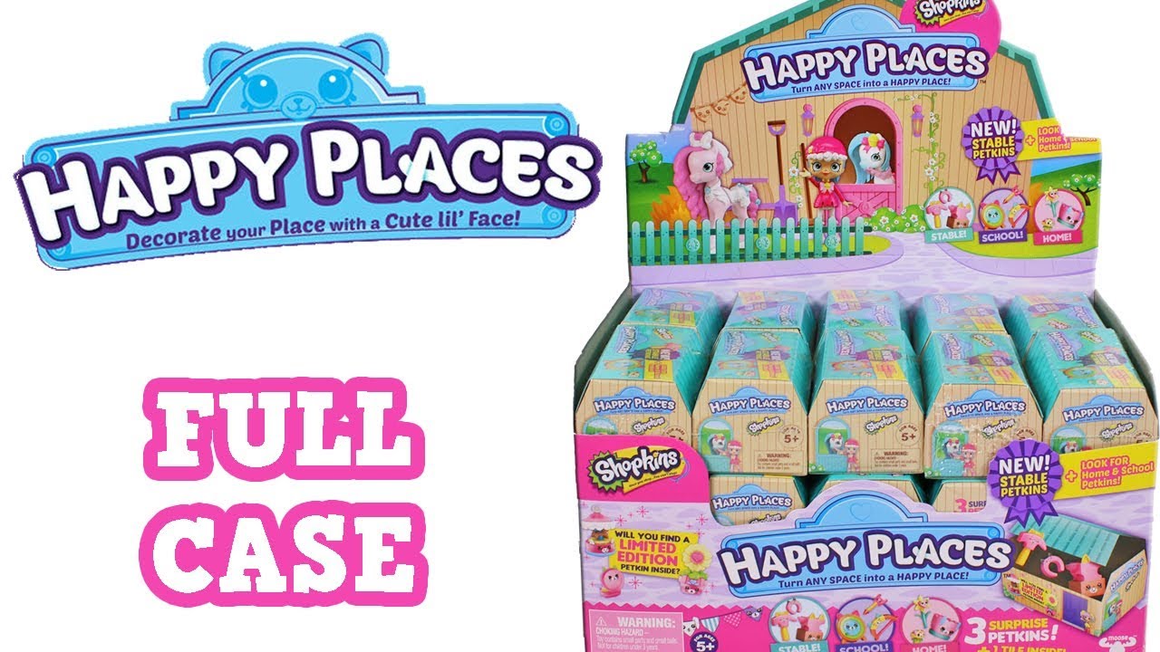 SHOPKINS HAPPY PLACES NEW STABLE PETKINS CASE OF 20 SEALED BLIND BOXES LOT 