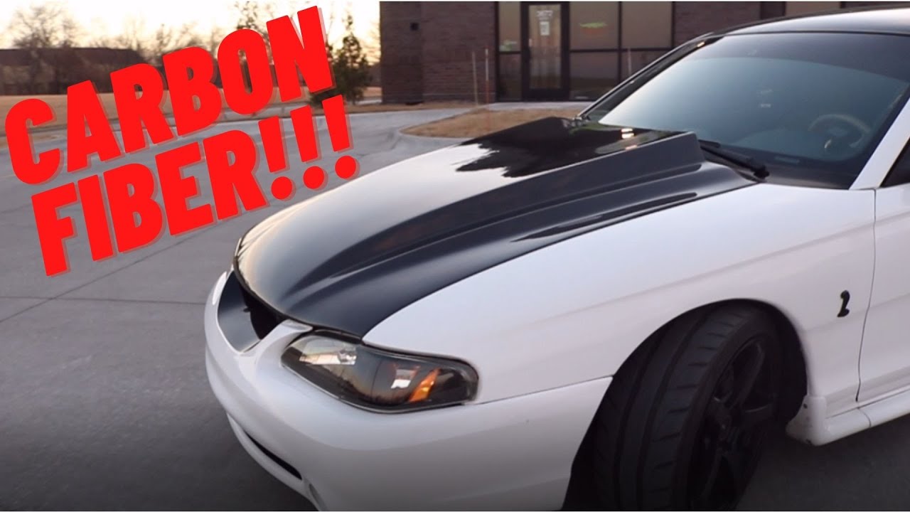 3" CARBON FIBER Cowl hood (1996 Mustang Cobra SN95) YouTube