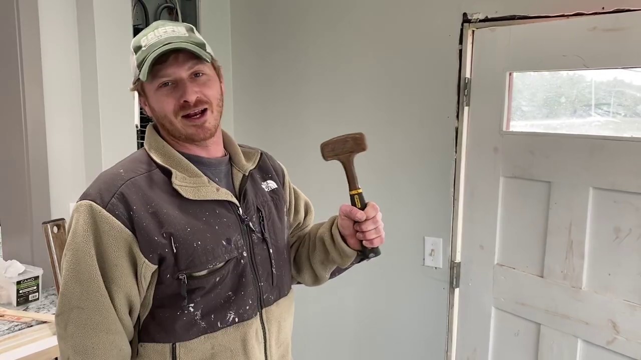 How to Install a Door Building on a Budget Kitchen Remodel Continues Save Money Helpful Home Tips