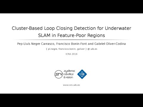 Cluster-Based Loop Closing Detection for Underwater SLAM in Feature-Poor Regions