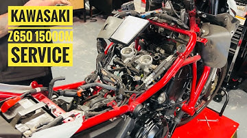 How to change - Oil, Air Filter, Spark Plugs & Break Fluid [Kawasaki Z650 Service]