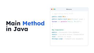 Main Method | The Java Programming Language
