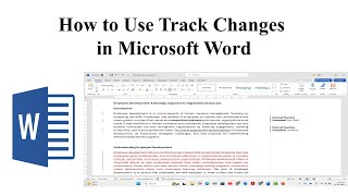 How to Use Track Changes in Microsoft Word