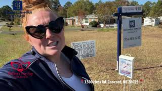 Open House 1300 Hess Rd. Concord, NC Saturday 10/25/2025