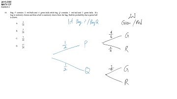 DSE maths core 2015 paper2 #44 probability tree diagrams