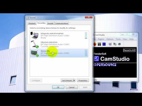 CamStudio 2.0 - Recording audio from speakers Easy Tutorial