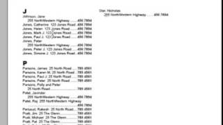 How to publish a White Pages Telephone Directory Quickly with Adobe InDesign or QuarkXPress