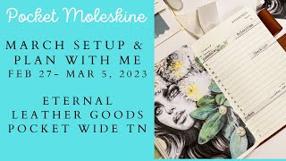 March Setup & Plan With Me Feb 27th - Mar 5th, 2023 | Pocket Moleskine Daily | Pocket Planner