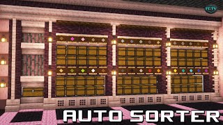 Building a AUTOMATIC SORTING SYSTEM In Minecraft - TUTORIAL (CHERRY WOOD DESIGN)