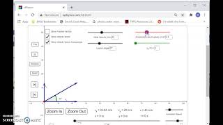 Using the Projectile Motion Simulation at oPHYSICS