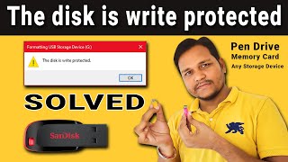 How to solve THE DISK IS WRITE PROTECTED | Pen Drive Memory Card USB Hard Drive Any Storage Device