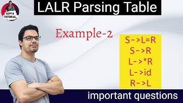 LALR Parsing Table | Example-2 | #importantquestions