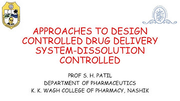 Approaches for controlled drug release- dissolution controlled