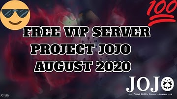 Roblox Project Jojo Vip Server