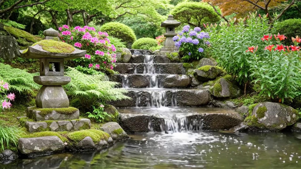 Waterfall & Piano 🌊 Clear Water ASMR Sounds with Soft Piano for Total Relaxation and Deep Sleep