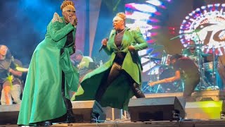 Macka Diamond dress like Laborite N Bun out Andrew Holness, Reggae Month Live Performance