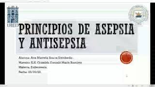 Principios De Asepsia Y Antisepsia