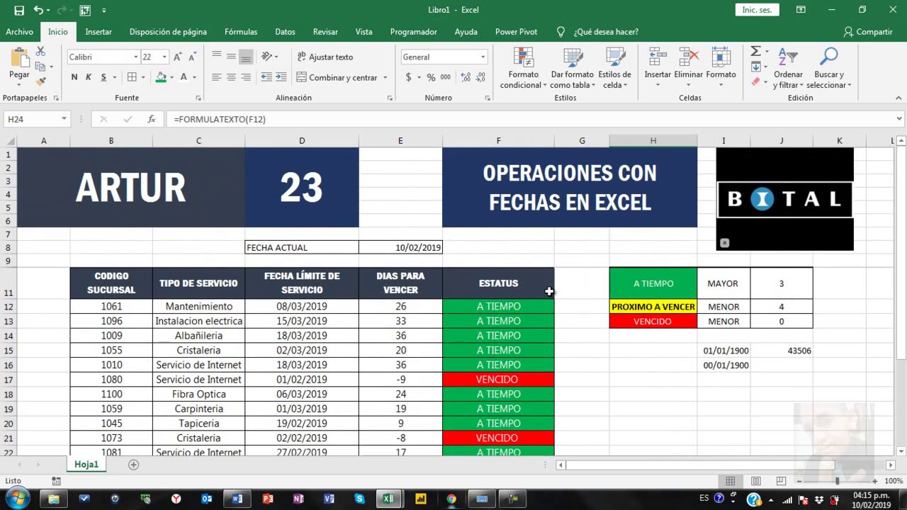 Aprende A Realizar Operaciones Con Fechas En Excel Youtube