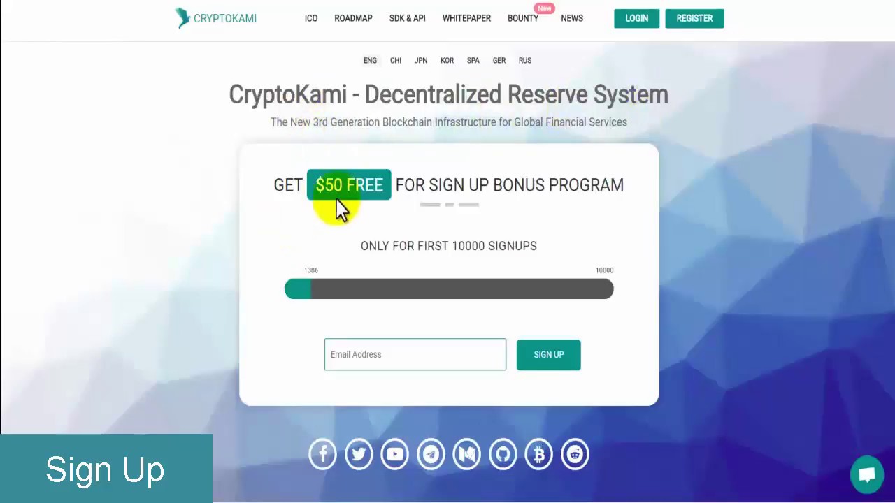 crypto free sign up bonus