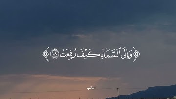 ﴿أَفَلا يَنظُرونَ إِلَى الإِبِلِ كَيفَ خُلِقَت﴾ [الغاشية] القارئ خالد الجليل