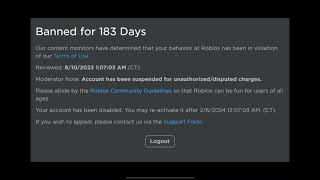 Roblox Stupid Banswarningsterminations Part 32