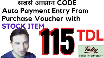 Tally Chapter 115 TDL for Auto Payment Entry By Rajiv Mishra Computer Class | TDL File Kaise Bnayen