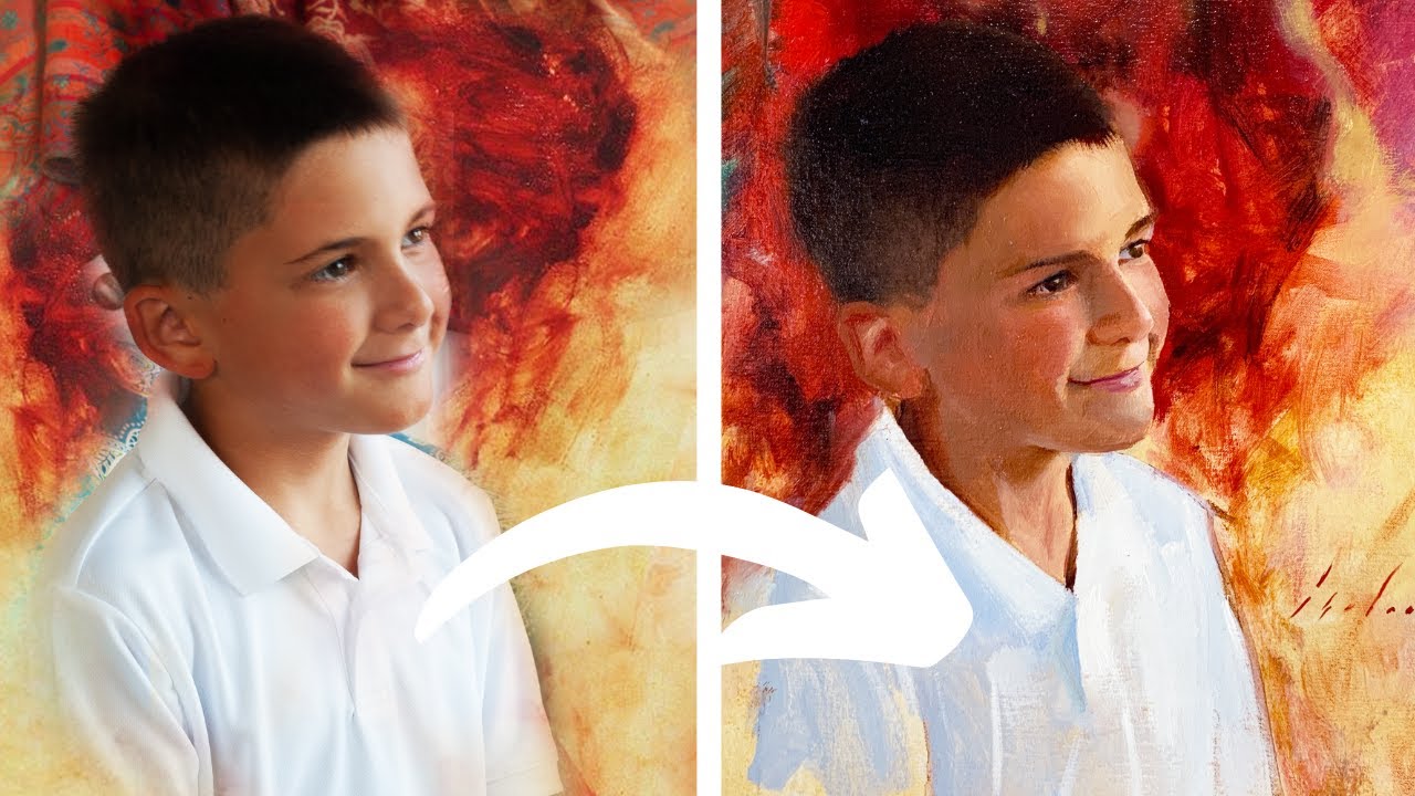 How to Paint a Portrait from a Photo YouTube