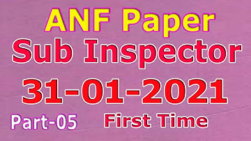 ANF 2021 Paper : today ANF paper 31-01-2021 : ANF SI Paper : ANF Assistant paper : Part - 05