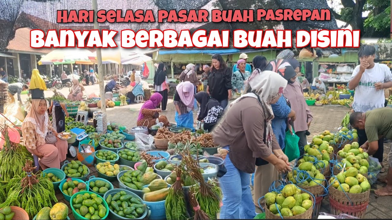 HARI SELASA HARGA TERBARU MANGGA ALPUKAT NANGKA PETE JENGKOL DI PASAR BUAH PASREPAN KAB PASURUAN