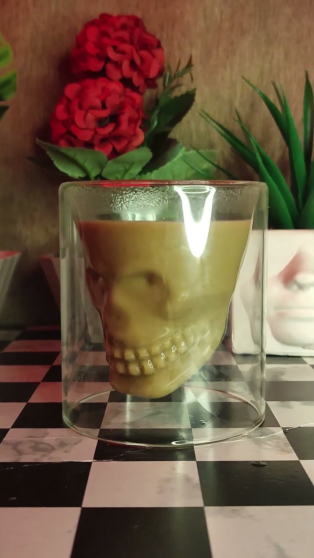 3D Skull Head Double Drinking Glass ?1️⃣  Link in Bio ( # 1903 )