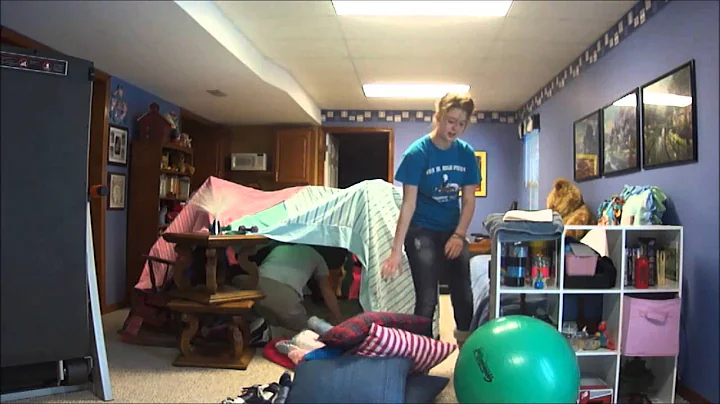 Building the Blanket Fort (Kelli and Ben Den)
