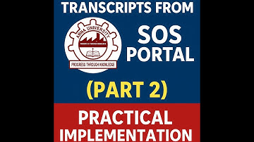 HOW TO GET TRANSCRIPTS IN ANNA UNIVERSITY SOS PORTAL (PART 2) PRACTICAL IMPLEMENTATION