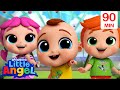 Mall Shopping Song 🛍️ |  Little Angel 😇 | 🔤 Subtitled Sing Along Songs 🔤 | Cartoons for Kids