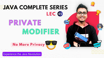 Private Access Modifier in Java |👉🏻 Java Tutorial #49