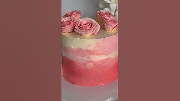 Pink Rose Ombre Cake – Gradient Cake Design