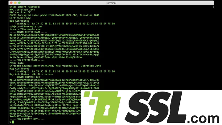 How to Export Certificates and Private Key from a PKCS#12 File with OpenSSL