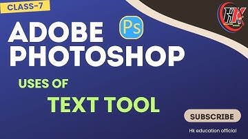 How to use text tool in adobe photoshop | text tool in photoshop in Urdu/Hindi | class 7