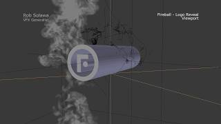 3D - making of Fireball Logo Reveal - Blender animation - Smoke particles