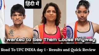 road to ufc India - kiran singh and priya sharma fight - quick results and review