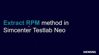 Simcenter Testlab Neo Extract RPM Method