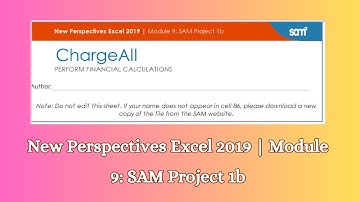 New Perspectives Excel 2019 | Module 9: SAM Project 1b #newperspective #module9 #samproject1b