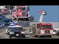 Fire trucks, Police cars and Ambulances responding [Compilation]