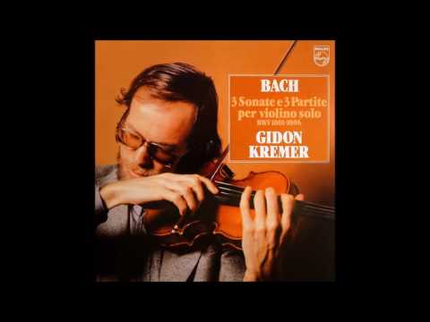 Bach Sonata No.1 in G Minor BWV 1001 - Gidon Kremer 432Hz - YouTube