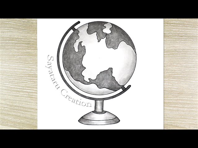 Step by Step How to Draw a Globe on a Ball  DrawingTutorials101com