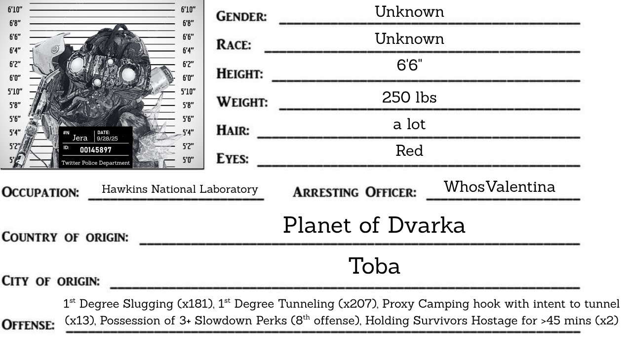 Singularity Main vs The Survivor Rulebook - Dead by Daylight