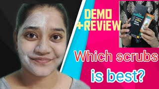 Which Face scrub is best |Mcaffeine Vs Biotique ?|Review+Demo |Affordable scrub|#bestscrubs